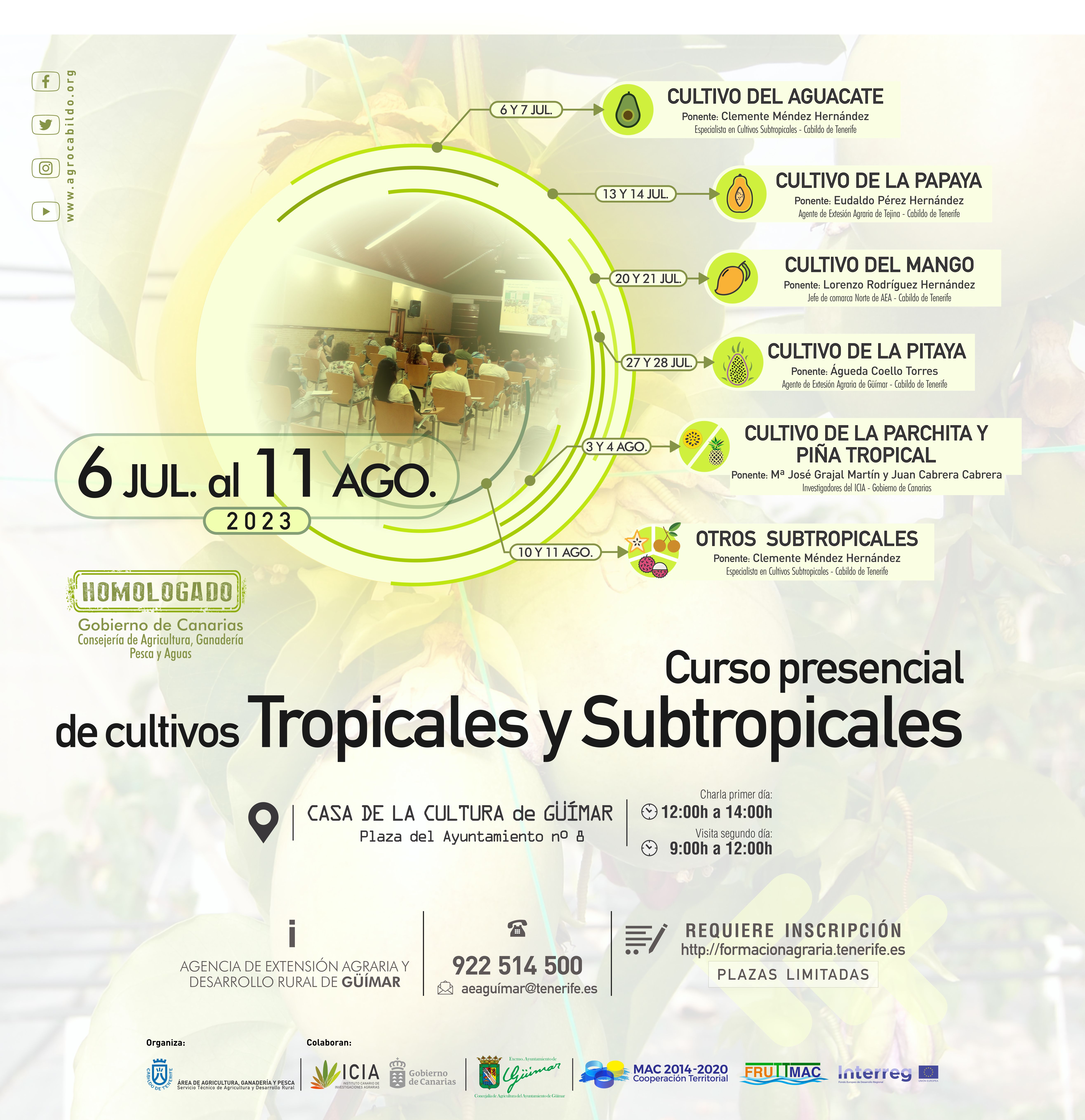 Curso homologado Cultivos tropicales y subtropicales